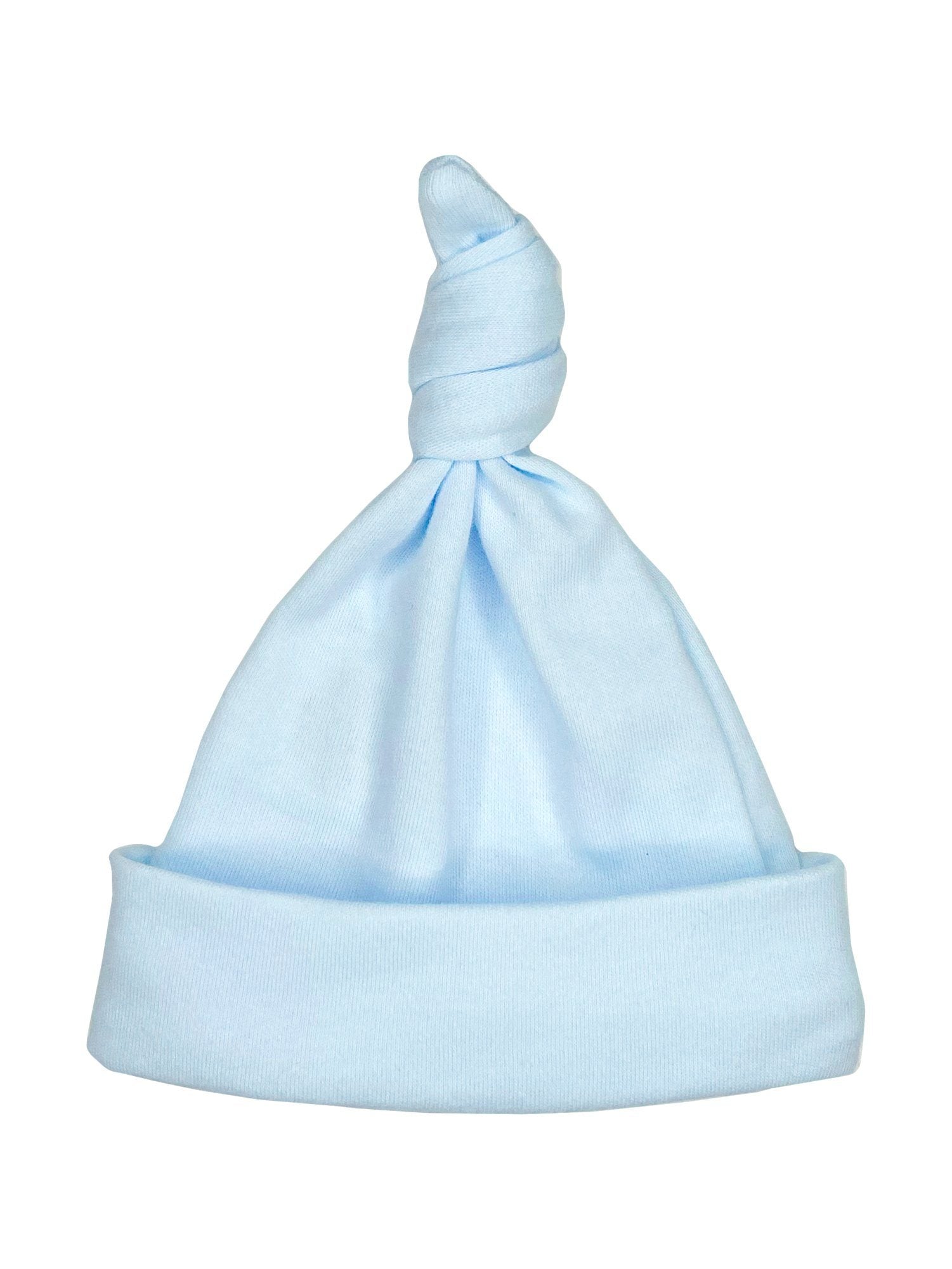 Premature Baby Hat, Light Blue, Knotted - Hat - Little Mouse Baby Clothing & Gifts