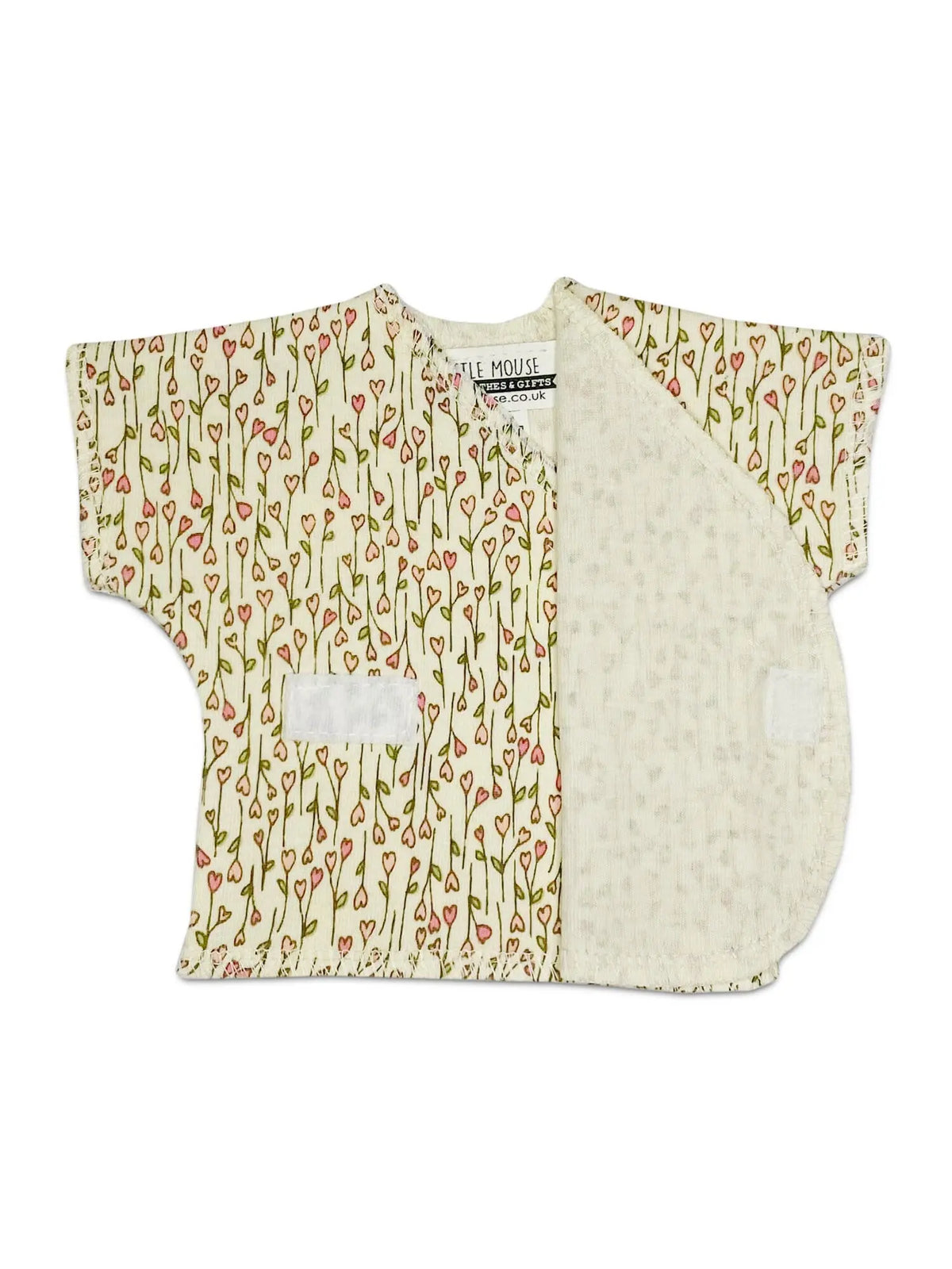 Floral Heart Print Short Sleeve Shirt Top / T-shirt Little Mouse Baby Clothing & Gifts
