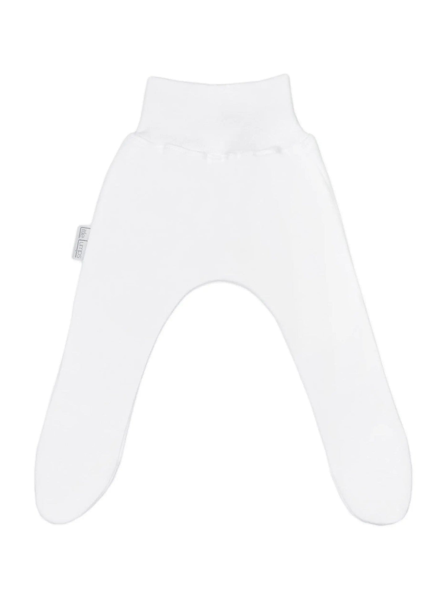 100% Cotton Footed Leggings - White Trousers / Leggings Little Lumps