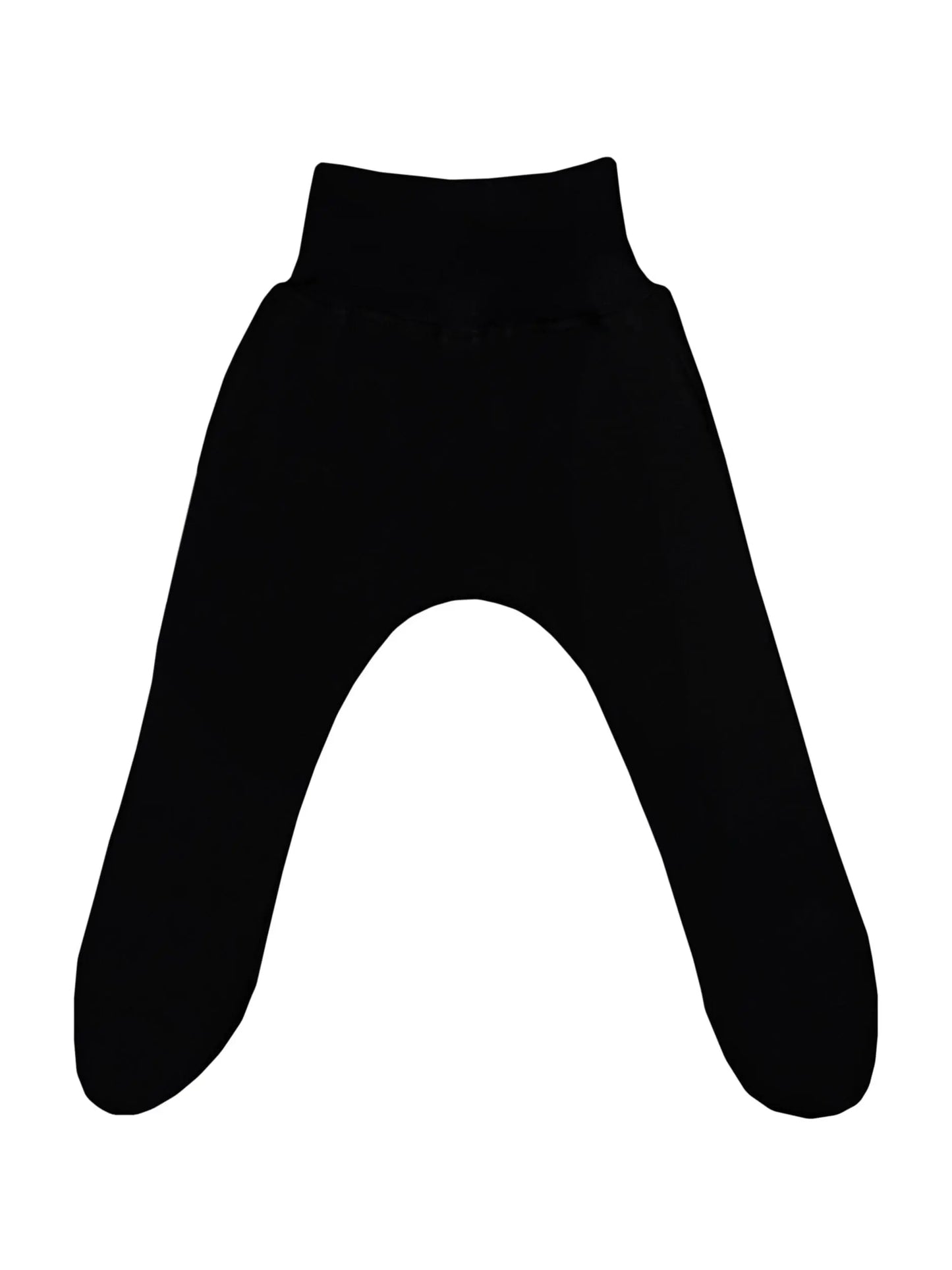 100% Cotton Footed Leggings - Black Trousers / Leggings Little Lumps