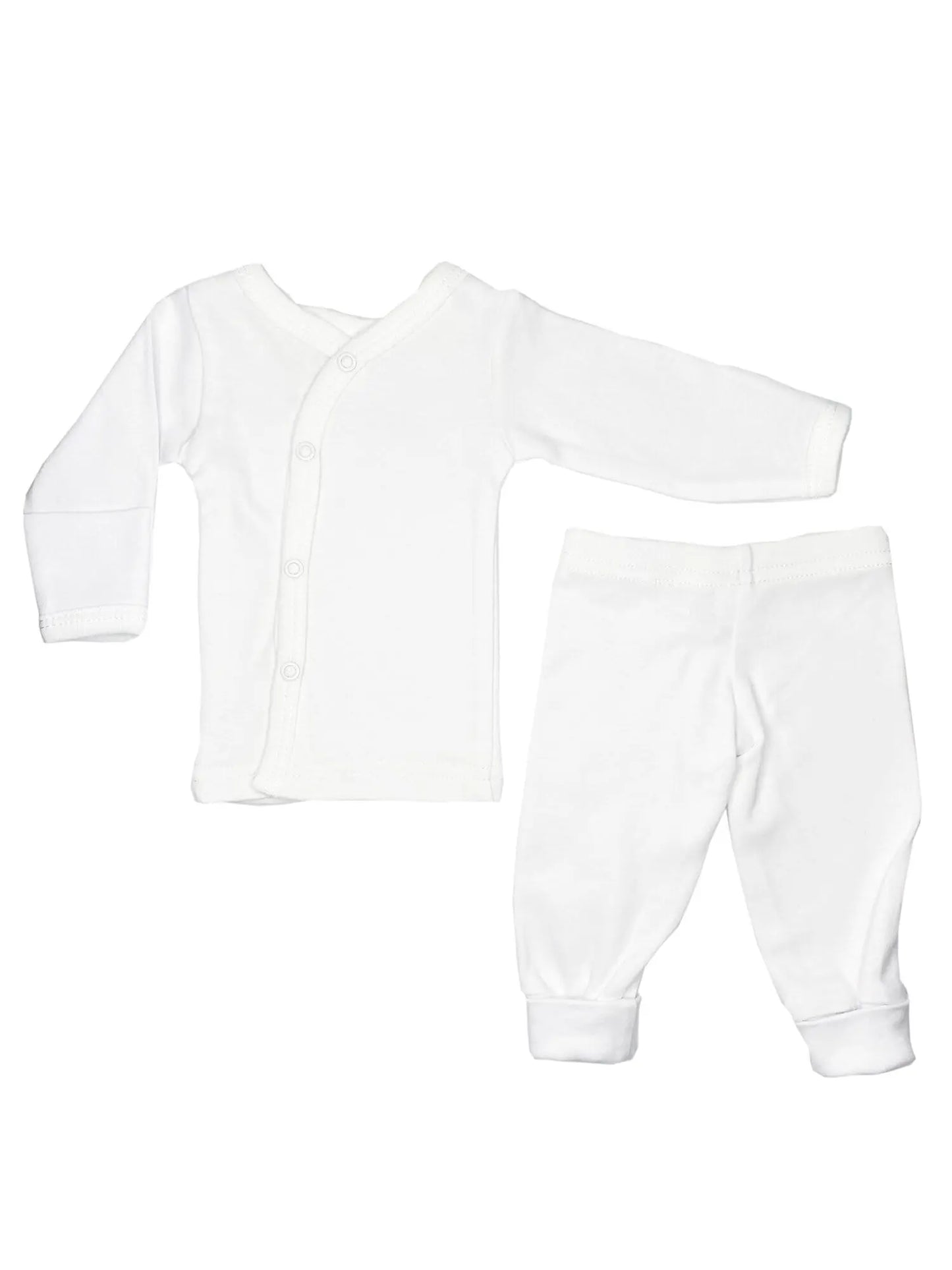 Classic White 4 piece set - Vest, Top, Trousers & Hat Outift Soft Touch