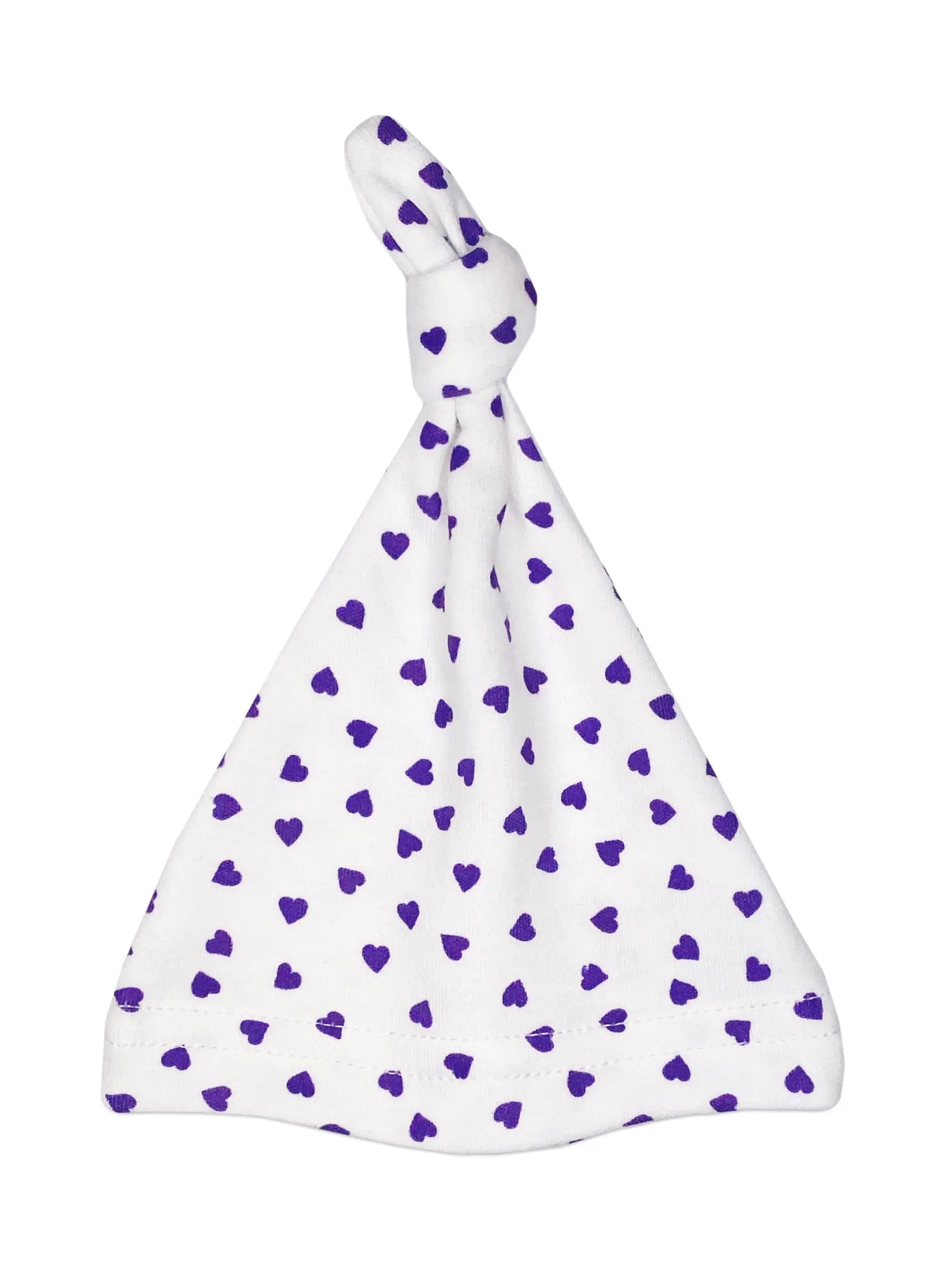 Purple Hearts Knotted Premature Baby Hat Hat Little Mouse Baby Clothing & Gifts