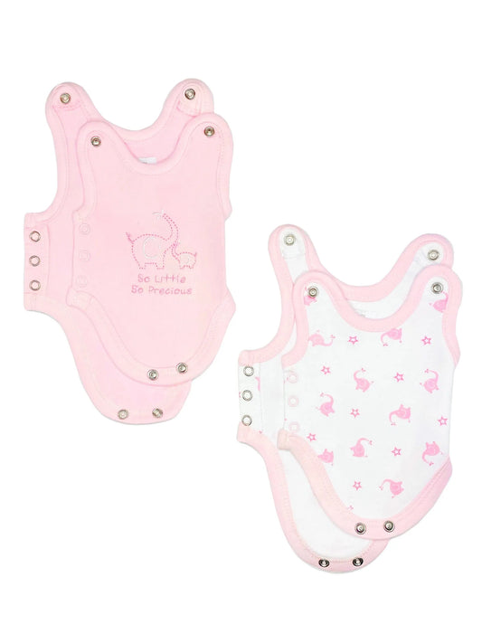 2 Pack Incubator Vests - Pink Elephant & Star Bodysuit / Vest Tiny Chick