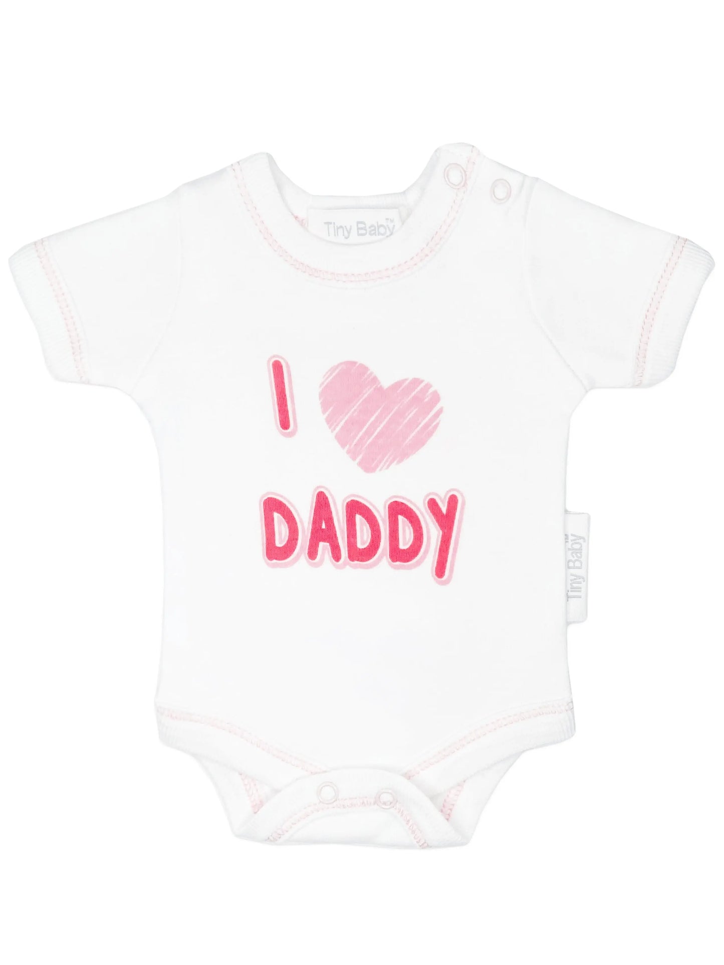 3 Pack Vests: I Love My Mummy & Daddy - Pink Bodysuit / Vest Tiny Chick
