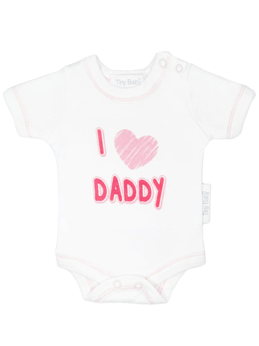 3 Pack Vests: I Love My Mummy & Daddy - Pink Bodysuit / Vest Tiny Chick