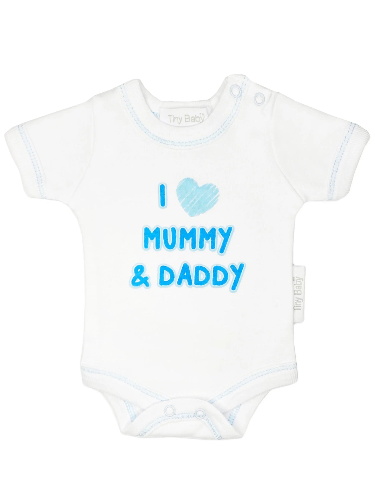 3 Pack Vests: I Love My Mummy & Daddy - Blue (3-5lbs & 5-8lbs) Set Tiny Chick