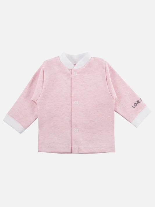 Early Baby Long Sleeved Top, "Love Alpaca" Embroidery - Pink Top / T-shirt EEVI