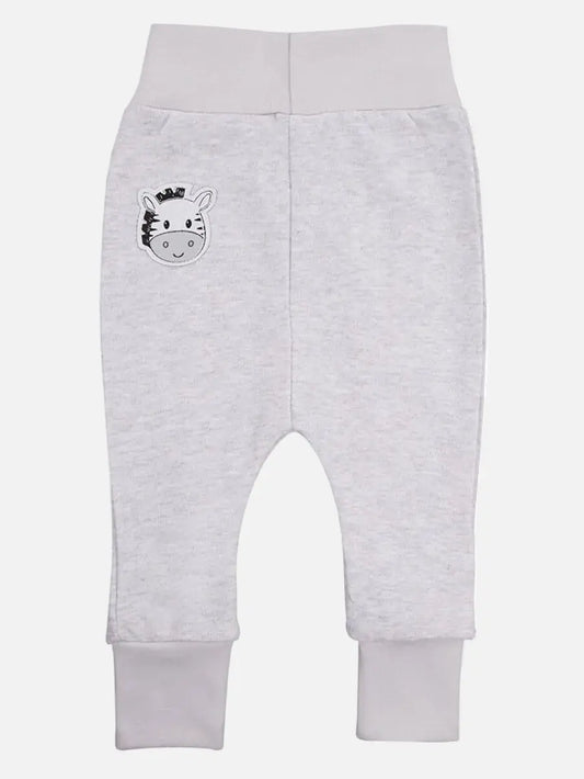 Early Baby Jersey Trousers, Cute Zebra Design - Grey Trousers / Leggings EEVI