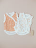 2 Pack Incubator Vest Set, Leaping Bunnies and Apricot Floral, 100% Organic Cotton - Set - Tiny & Small