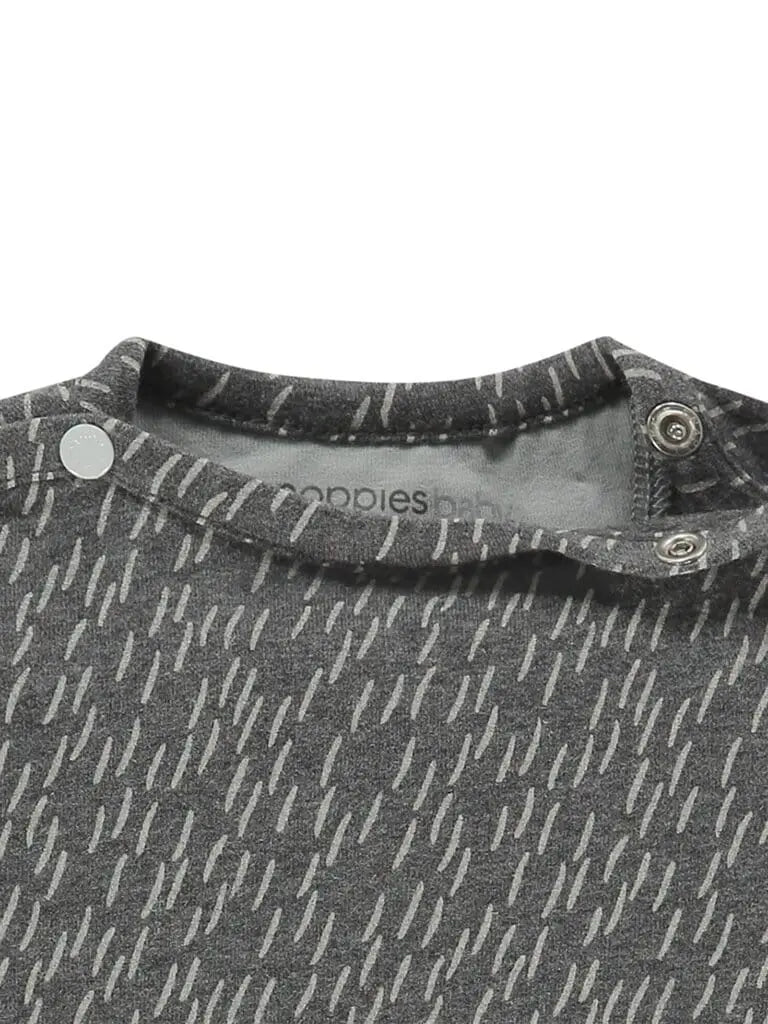 Grey Dash Print Top - Organic Cotton Top / T-shirt Noppies