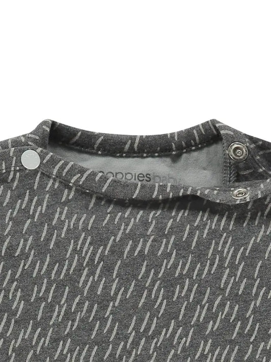 Grey Dash Print Top - Organic Cotton Top / T-shirt Noppies