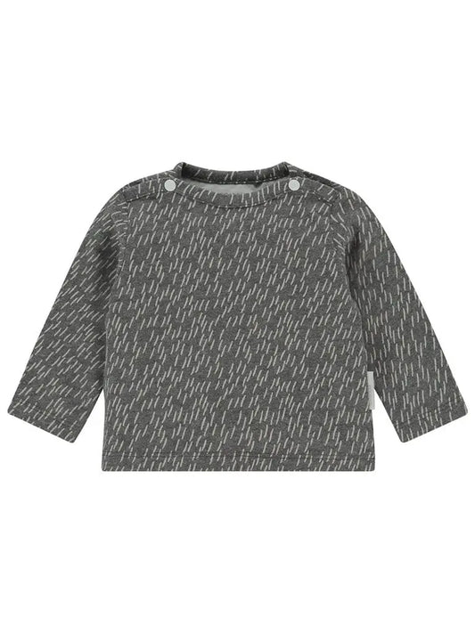 Grey Dash Print Top - Organic Cotton Top / T-shirt Noppies