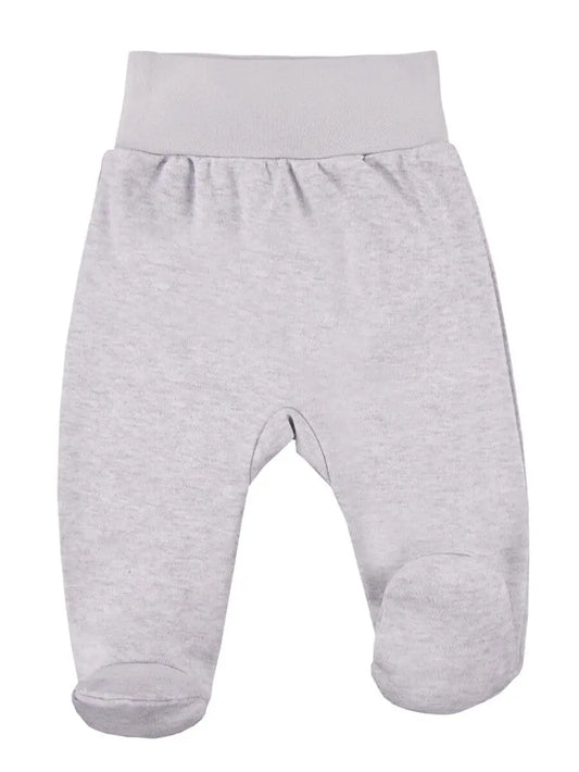 Footed Trousers, Grey With Zebra Face On Rear Trousers / Leggings EEVI