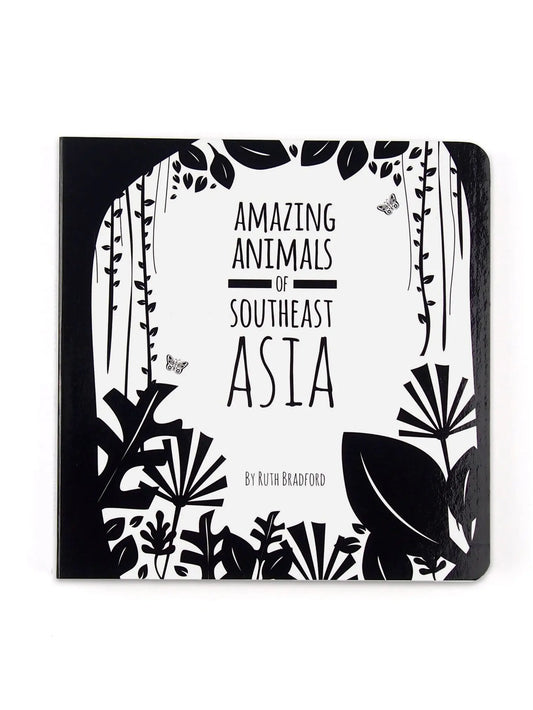 High Contrast Baby Book - Southeast Asian Animals Book The Little Black & White Book Project
