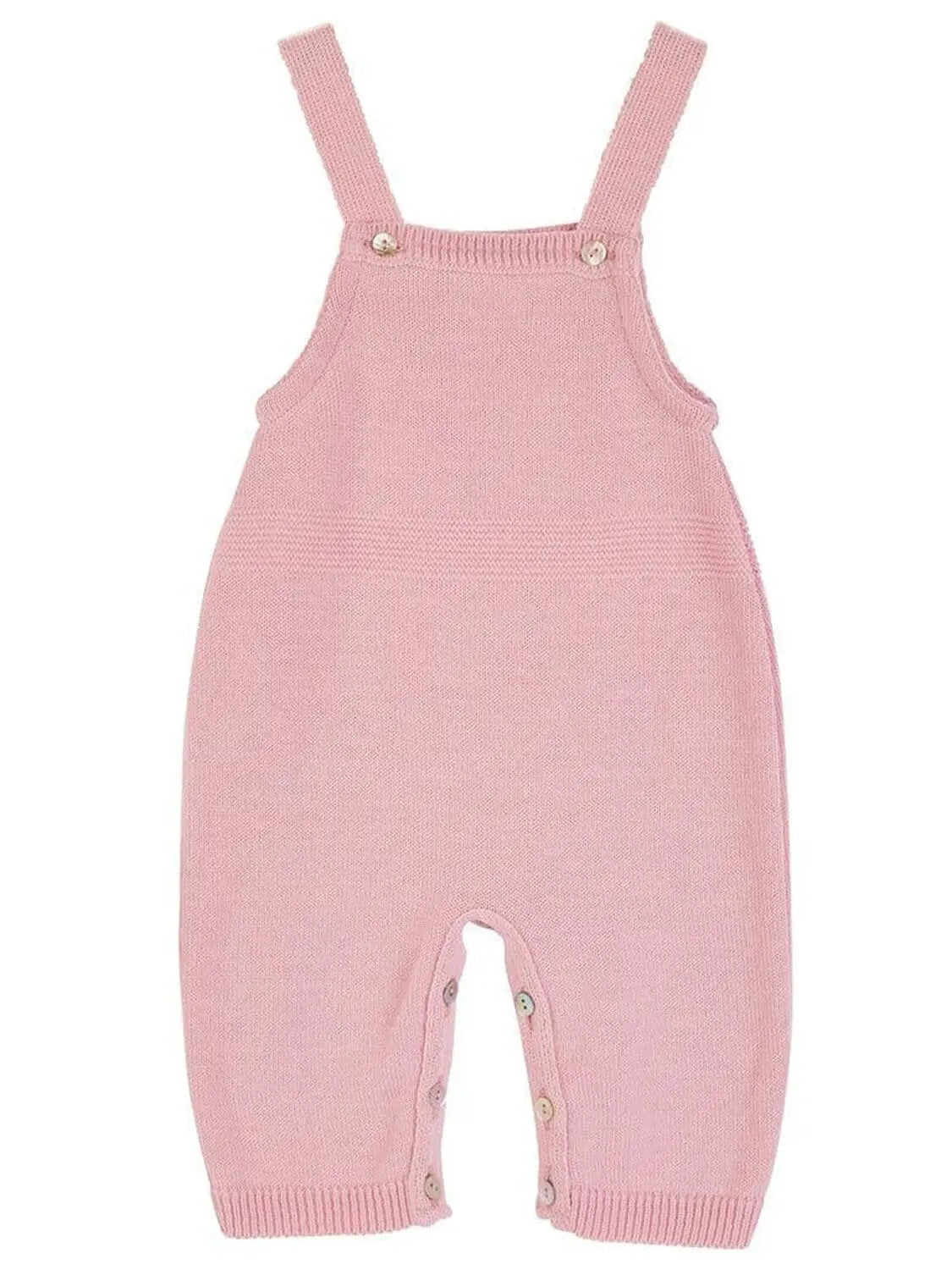 Pink Knitted Early Baby Dungarees Dungaree Dandelion