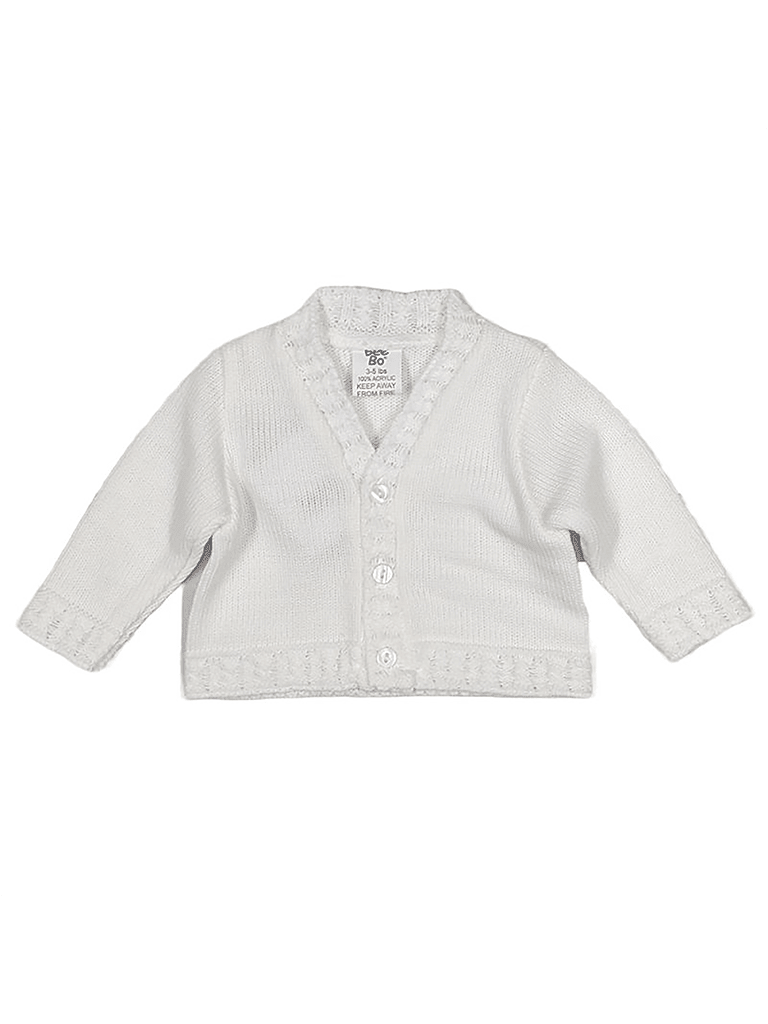 Premature Baby white Knitted Cardigan 2 Sizes preemie Little Mouse