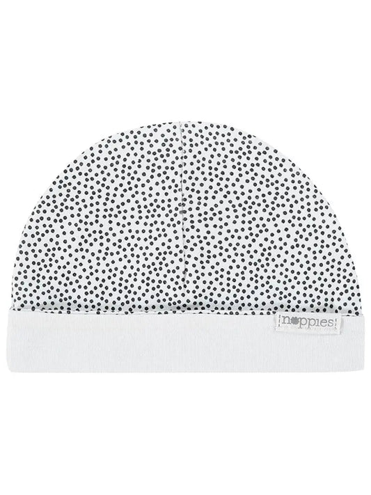 White Polka Dot Hat - Reversible Hat Noppies
