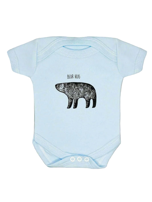 "Bear Hug" Bodysuit - Blue Bodysuit / Vest Little Mouse Baby Clothing & Gifts