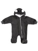 Fleece Pramsuit for a Small Baby, Charcoal - Snowsuit / Pramsuit - Little Lumps