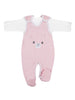 Early Baby Top & Alpaca Footed Dungarees Set - Pink - Dungaree - EEVI