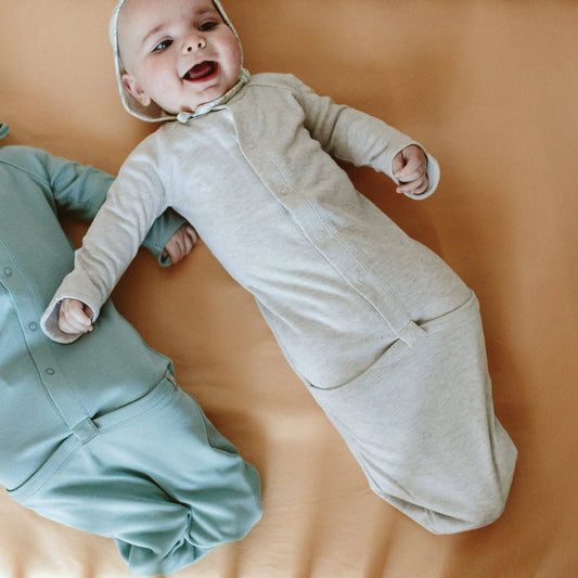Baby Sleeping Sack / Gown - Marl Grey Sleeping Bag Goumikids