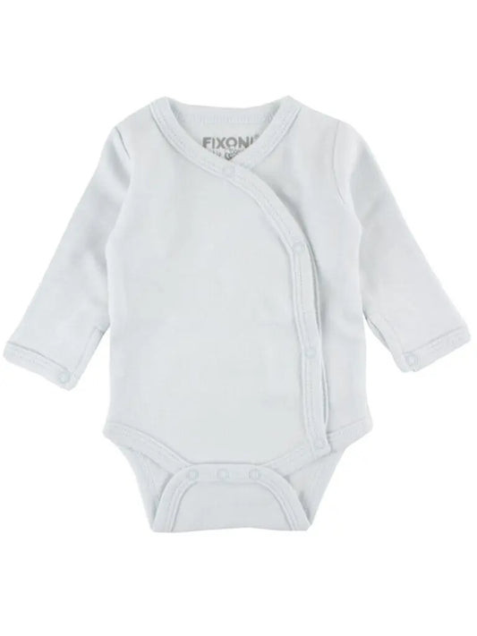 Organic Cotton Blue Long Sleeve Vest Bodysuit / Vest Fixoni