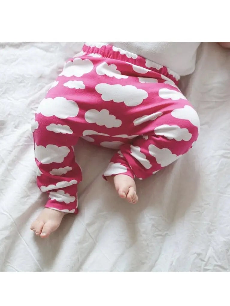 Pink Cloud Print Baby Leggings, Fred & Noah Trousers / Leggings Fred & Noah