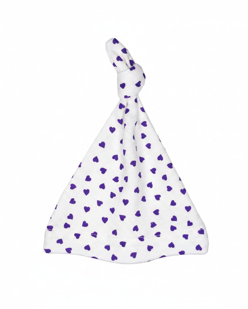 Purple Heart Knotted Prem Baby Hat Little Mouse Baby Clothing & Gifts