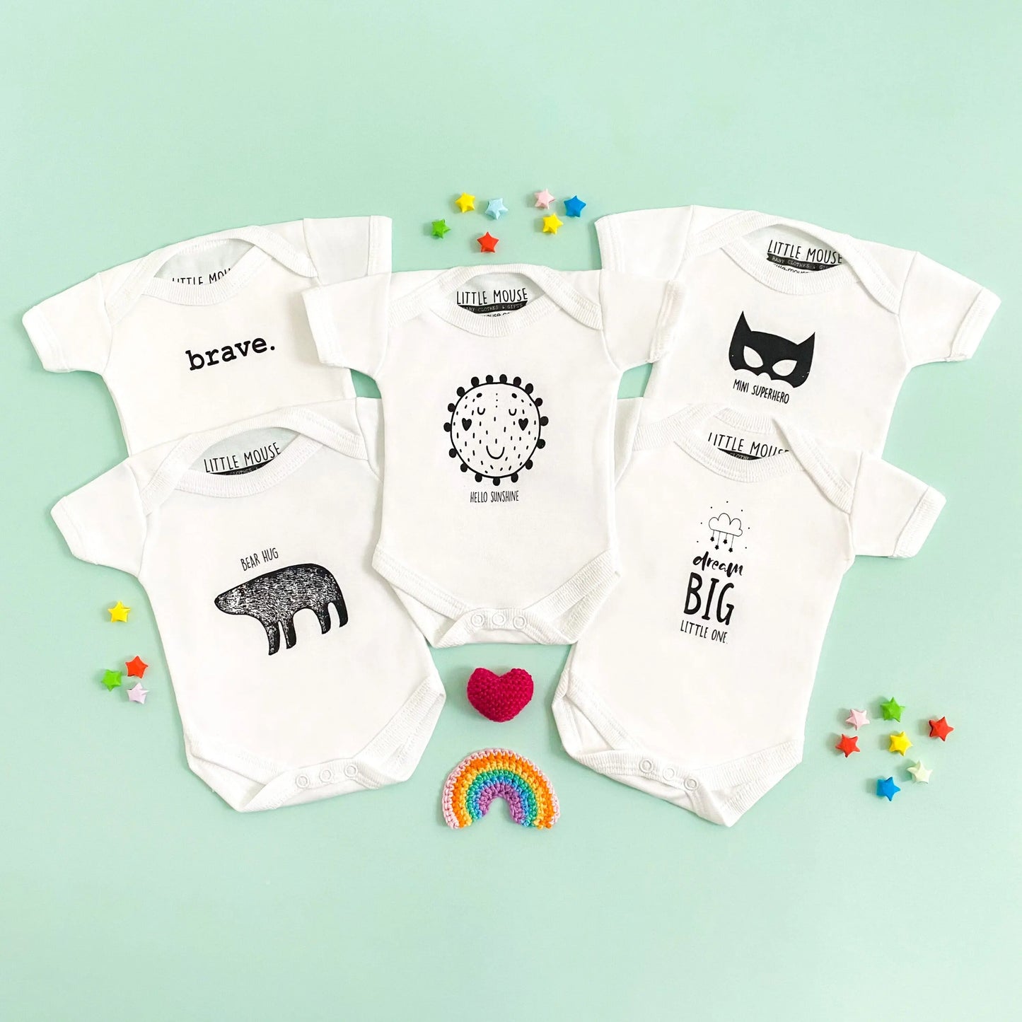 "Dream Big Little One" Bodysuit - Blue Bodysuit / Vest Little Mouse Baby Clothing & Gifts