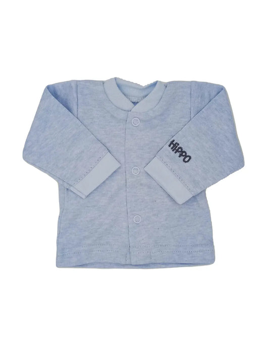 Early Baby Long Sleeved Top, Blue Hippo Top / T-shirt EEVI