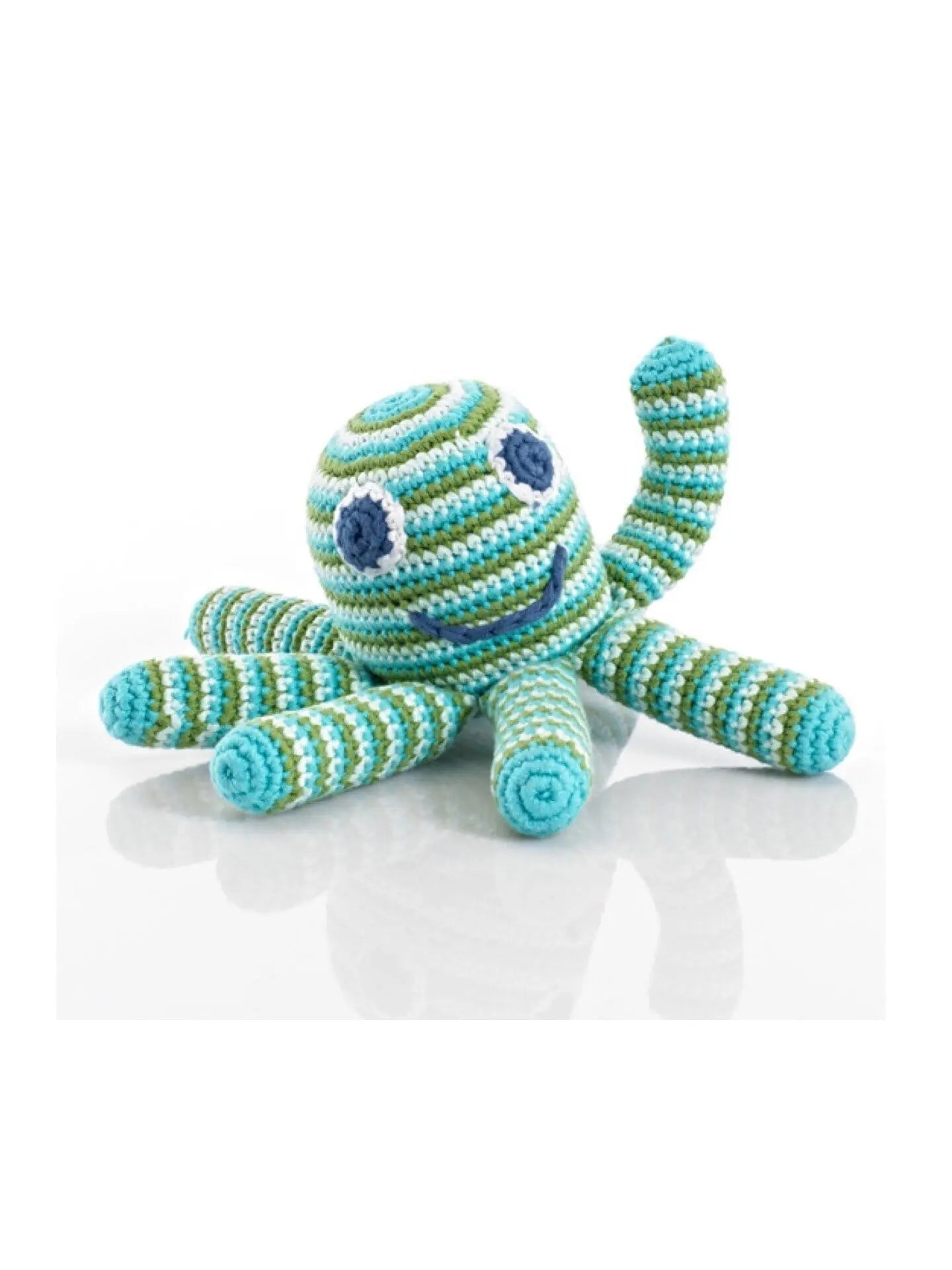 X Large Crochet Stripe Octopus Toy Pebble Toys
