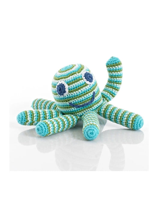 X Large Crochet Stripe Octopus Toy Pebble Toys