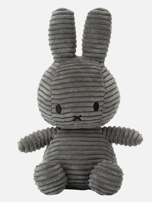 Miffy Corduroy Plush Toy - Grey Toy Miffy