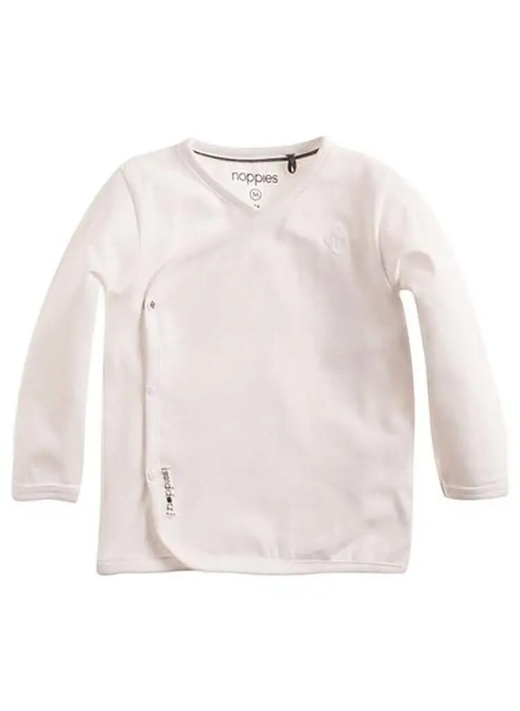 Long Sleeve Wrap-over Top - White (4-7lb & Newborn) Top / T-shirt Noppies