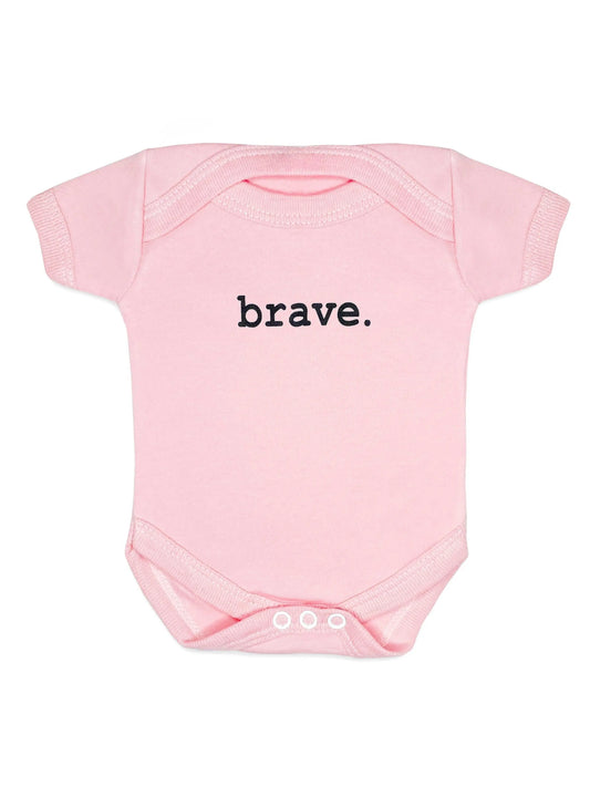 "Brave" Bodysuit - Pink Bodysuit / Vest Little Mouse Baby Clothing & Gifts