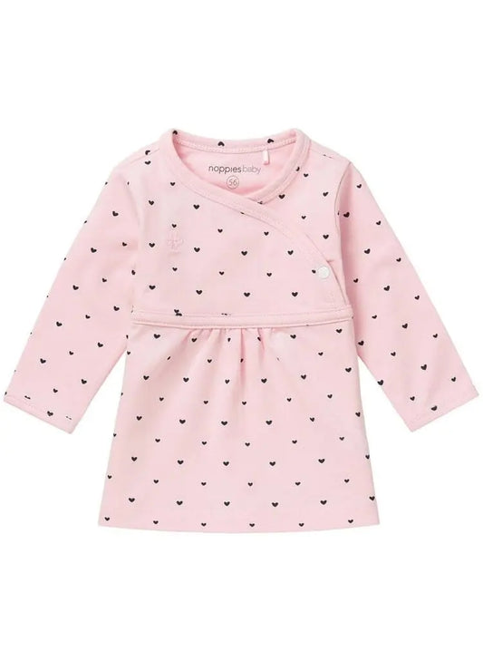 Pink Heart Wrapover Dress Dress Noppies