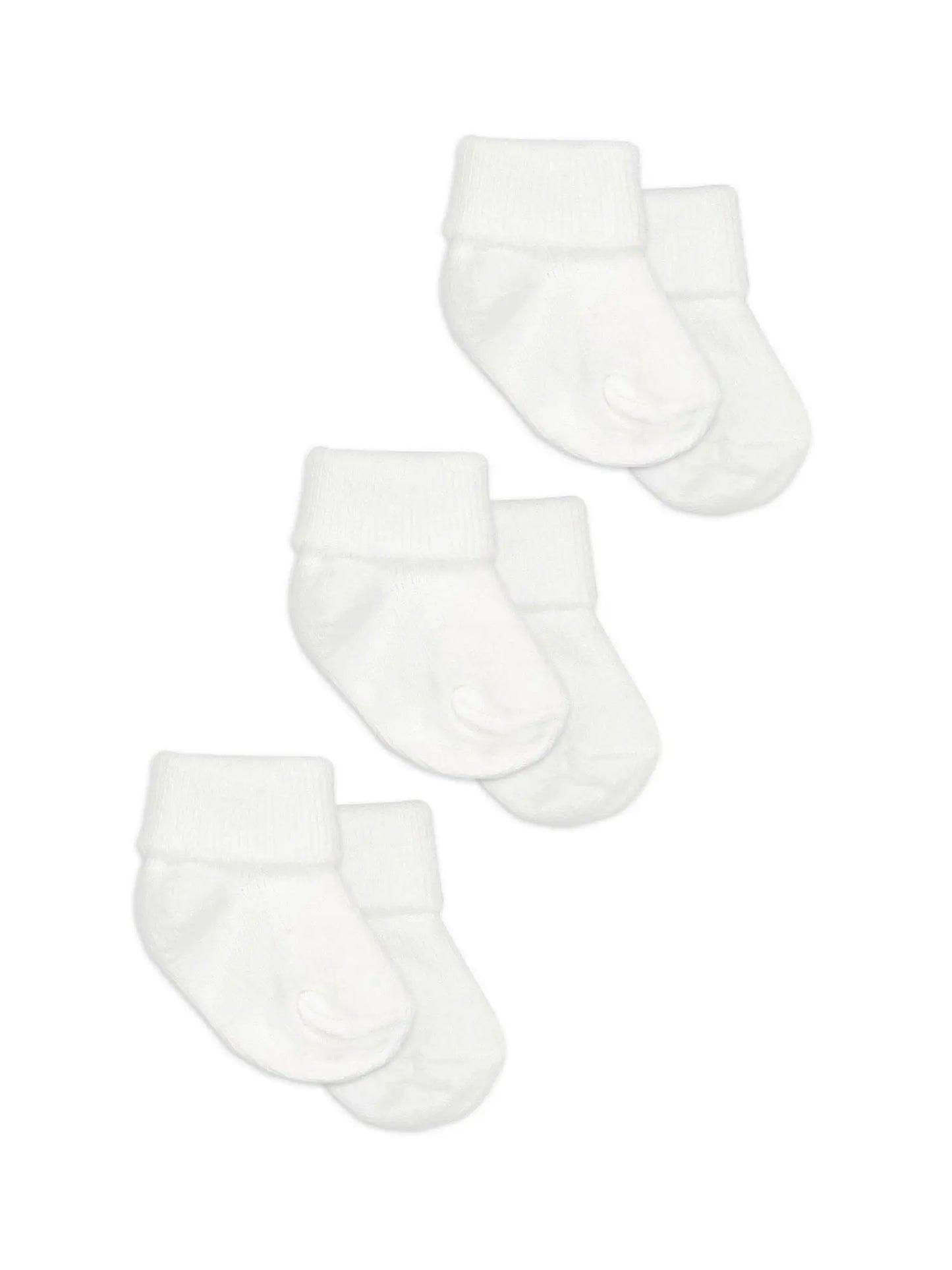Tiny Baby Socks, White, 3 Pack Socks Little Mouse Baby Clothing & Gifts