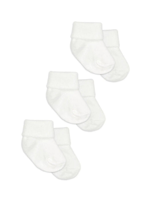 Tiny Baby Socks, White, 3 Pack Socks Little Mouse Baby Clothing & Gifts