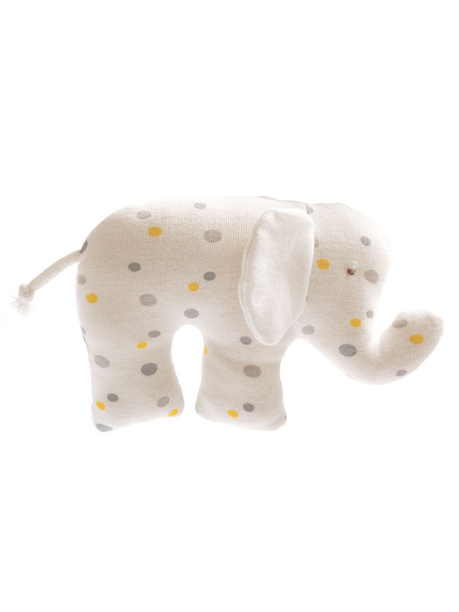 Organic Elephant Toy Cream Polkadot by Under The Nile Shop Now