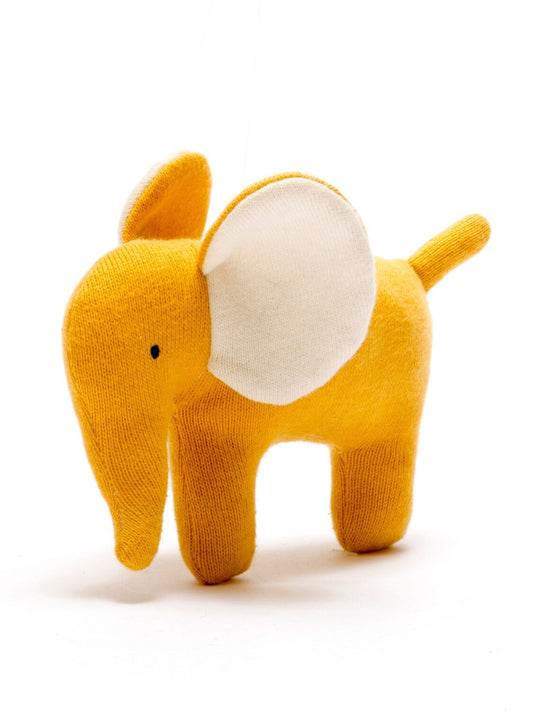 Organic Cotton Mustard Elephant Toy Toy Best Years