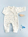 Tiny Baby Sleepsuit, Ocean Blue, Premium 100% Organic Cotton Sleepsuit / Babygrow Tiny & Small