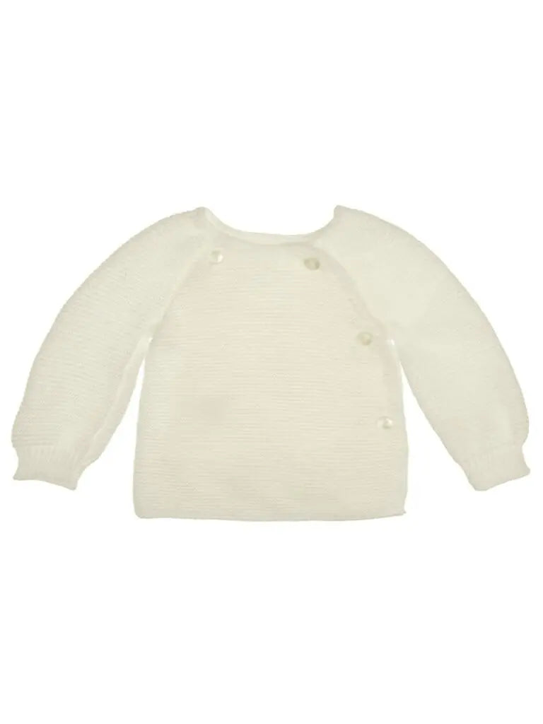 Knitted White Cardigan Cardigan / Jacket La Manufacture de Layette