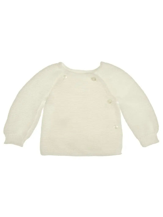 Knitted White Cardigan Cardigan / Jacket La Manufacture de Layette