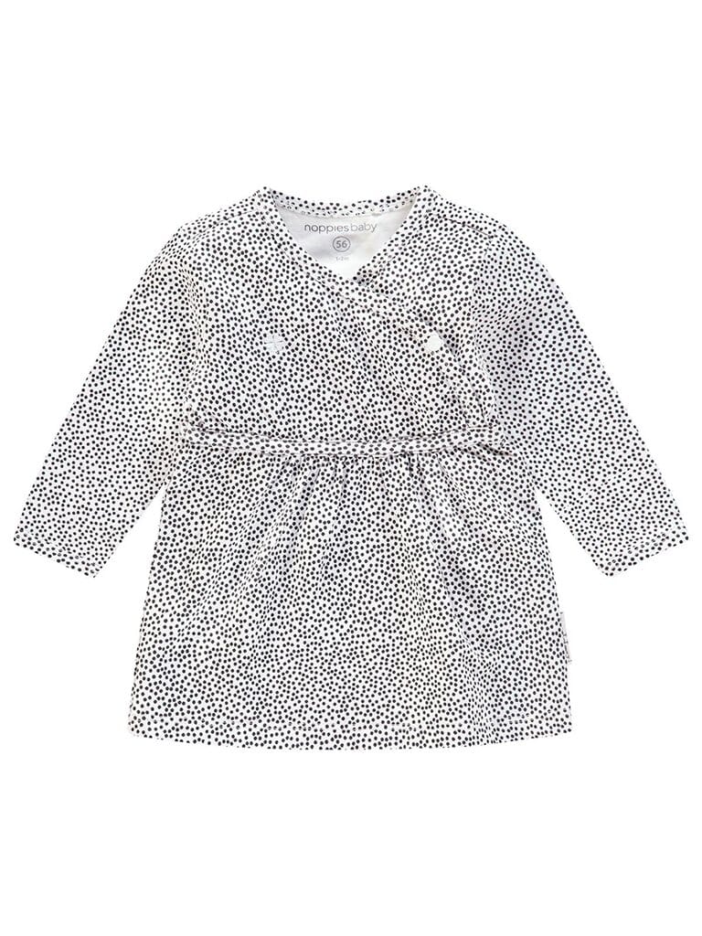 Gorgeous White Dress With Black Polkdots Dress Noppies