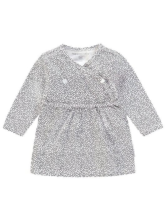 Gorgeous White Dress With Black Polkdots Dress Noppies