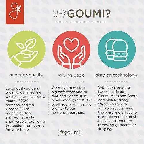 Goumi Stay-On Scratch Mittens, Cloud Scratch Mitts Goumikids