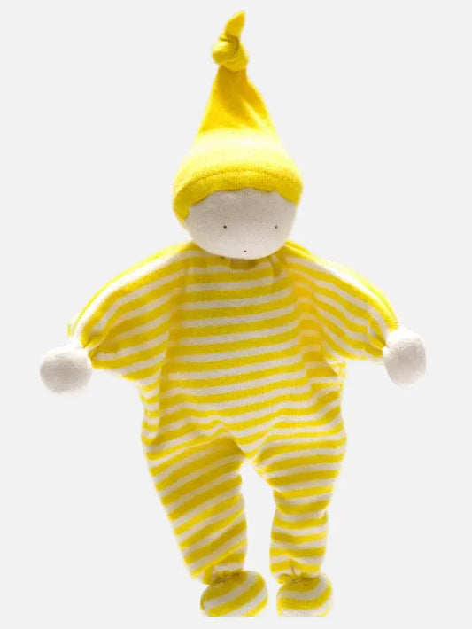 Organic Baby Comforter, Baby Buddy, Yellow & White Stripe Comforter Under The Nile