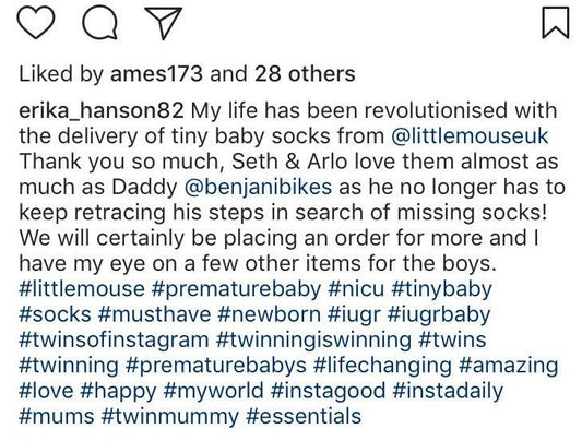 Our tiny baby socks are proving to be a big hit!