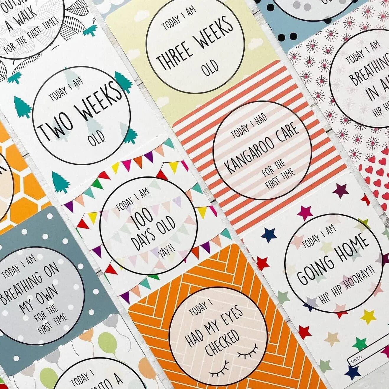 Premature Baby Milestone Cards