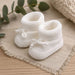White Knitted Booties Booties Nursery Time 